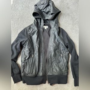 Converse black leather jacket